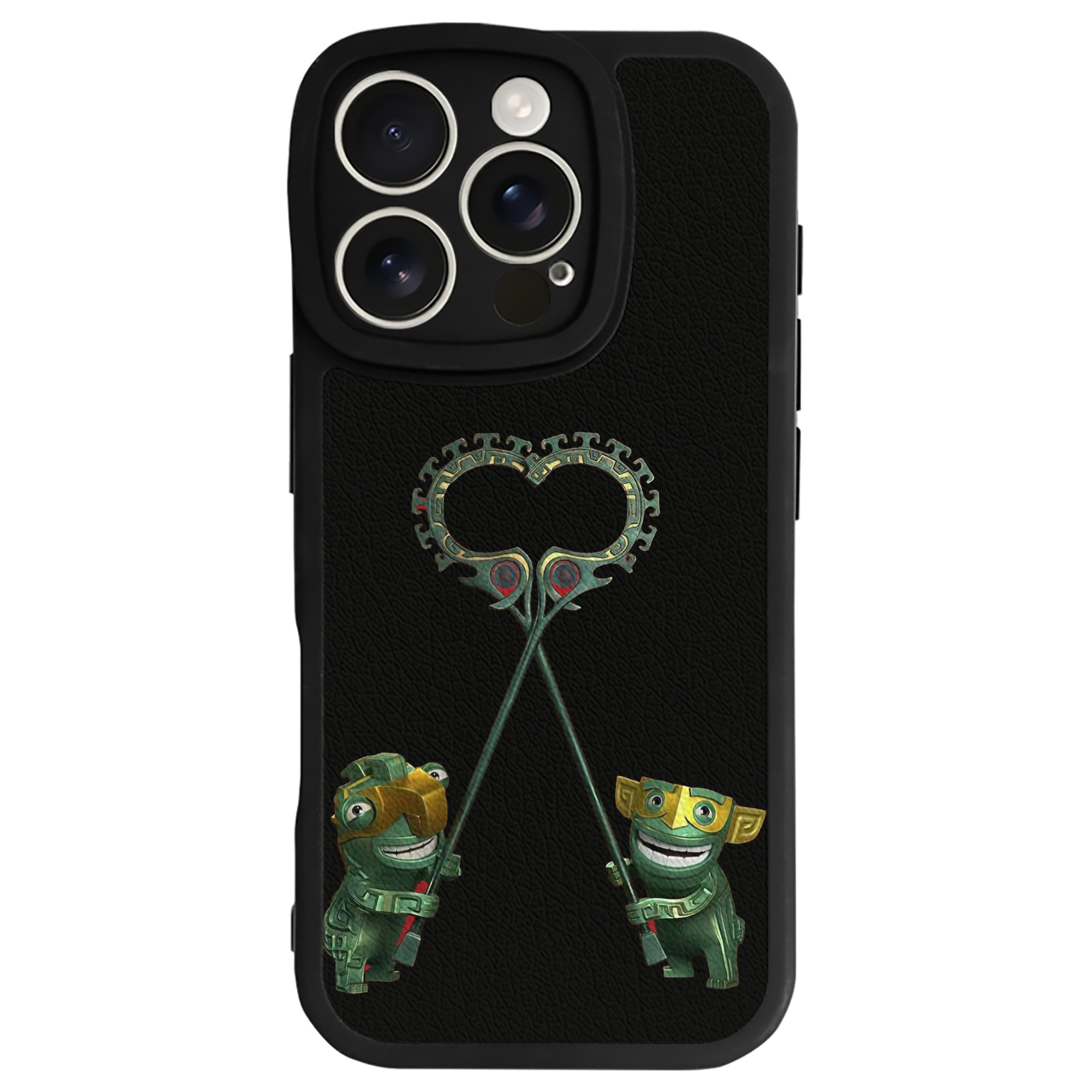 （画像用） Ne Zha 2 ナタ 魔童の大暴れ 【iPhone 16シリーズ対応】シリコンスマホケース（レザー調） 材質：シリコン